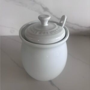 Le Creuset Ivory White Ceramic Sugar Spoon Dish